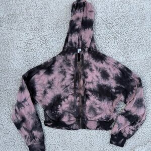 Young Fabulous & Broke Tie-Dye Hooded zip front jacket